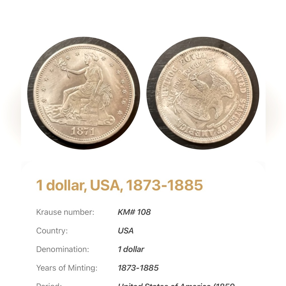 Collector silver dollar
